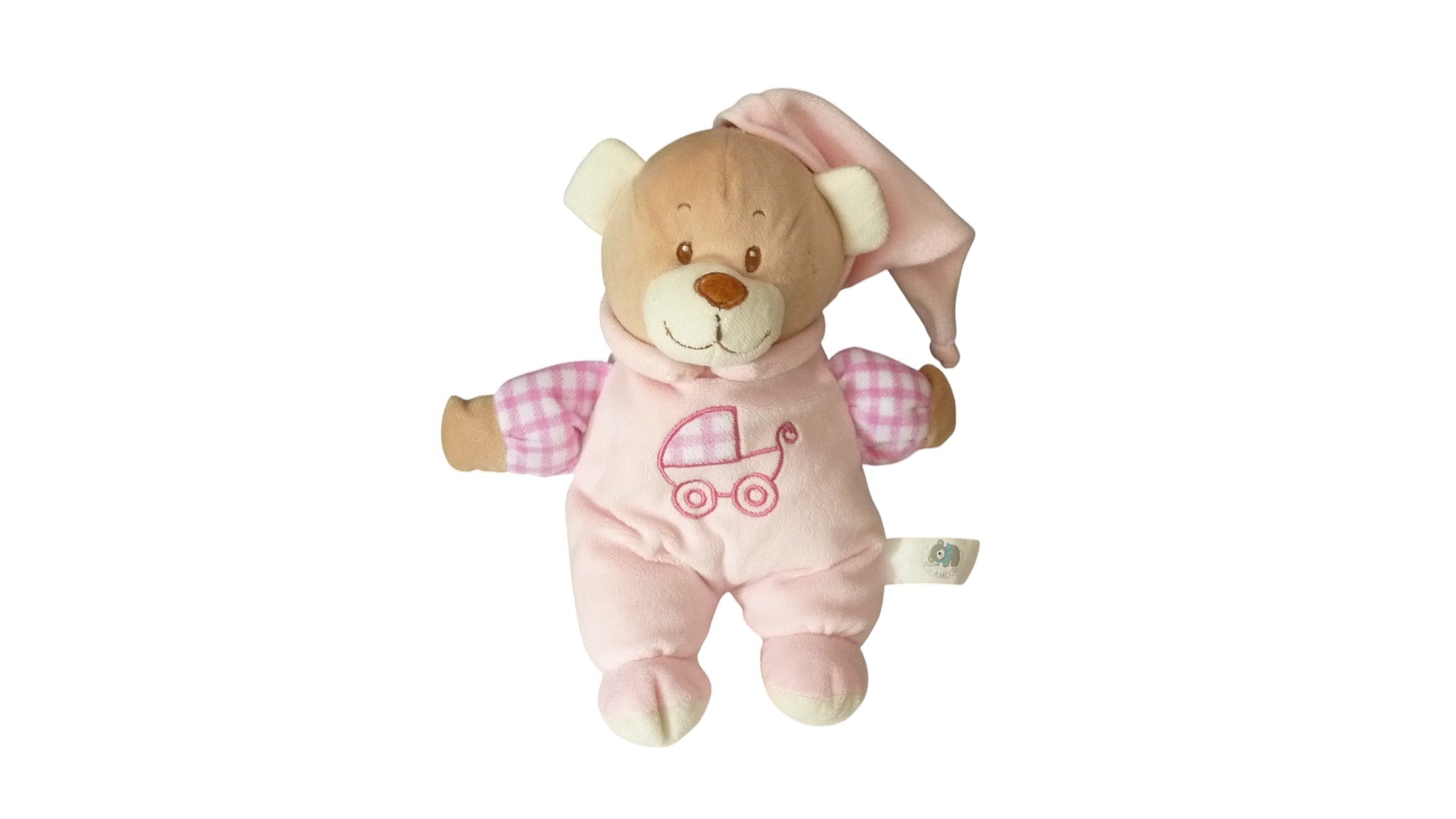 Peluche ours rose - MGM 27 cm
