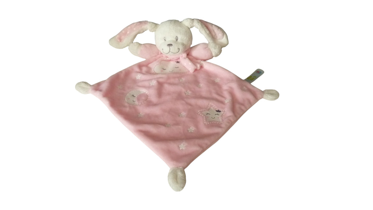 Doudou lapin plat rose luminescent - Glow in the Dark - Nicotoy Simba Toys