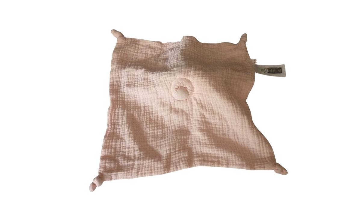 Doudou ours plat rose Obaibi