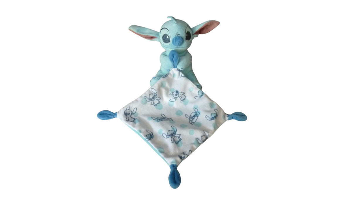 Peluche mouchoir Stitch bleu - Lilo & Stitch - Disney 16 cm