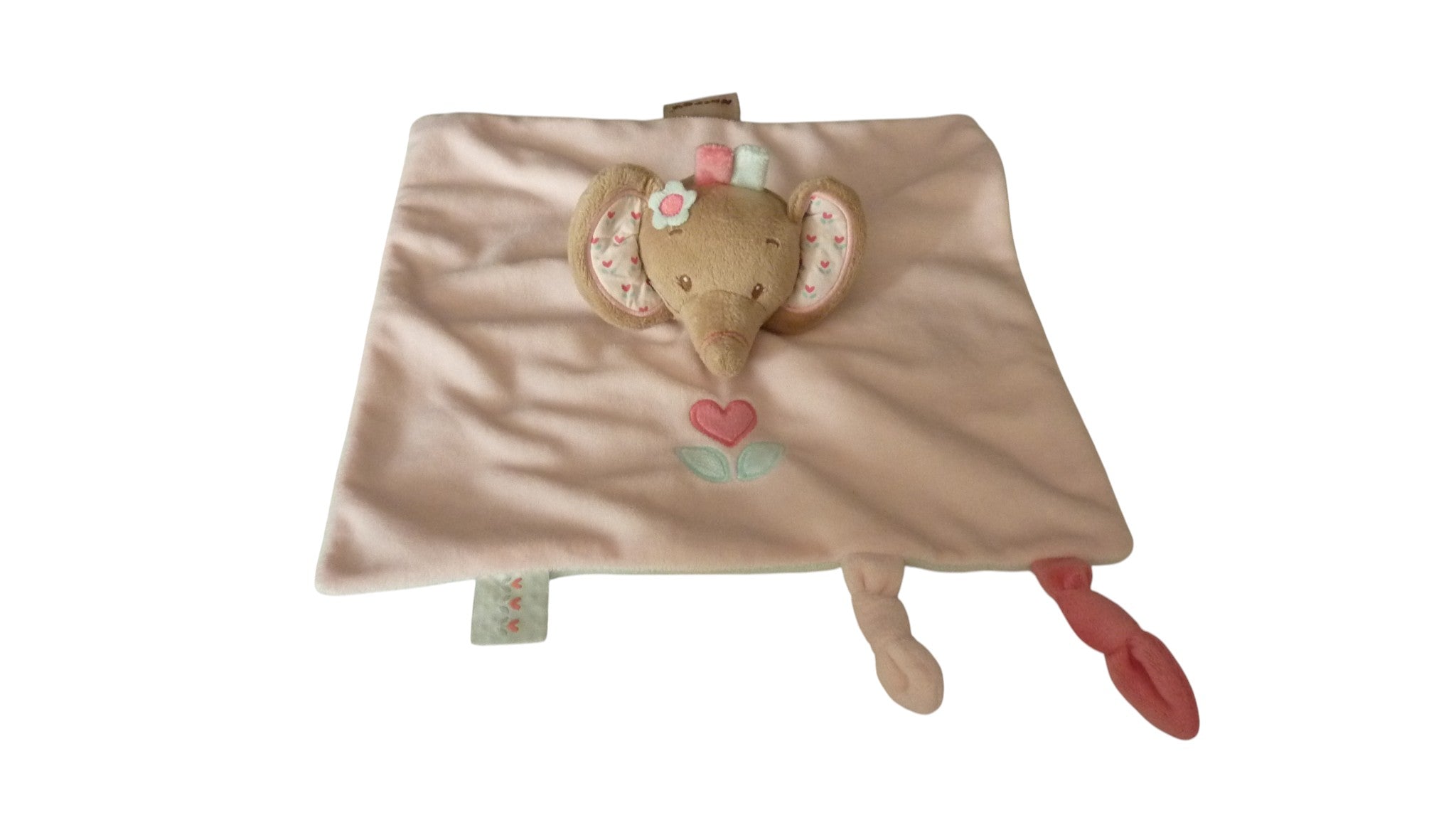 Doudou éléphant plat rose - Charlotte et Rose - Nattou