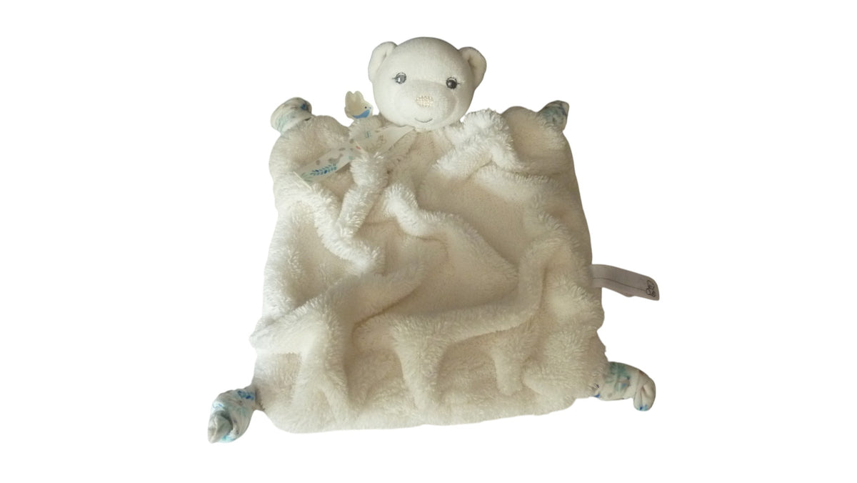 Doudou ours plat blanc - Plume - Kaloo