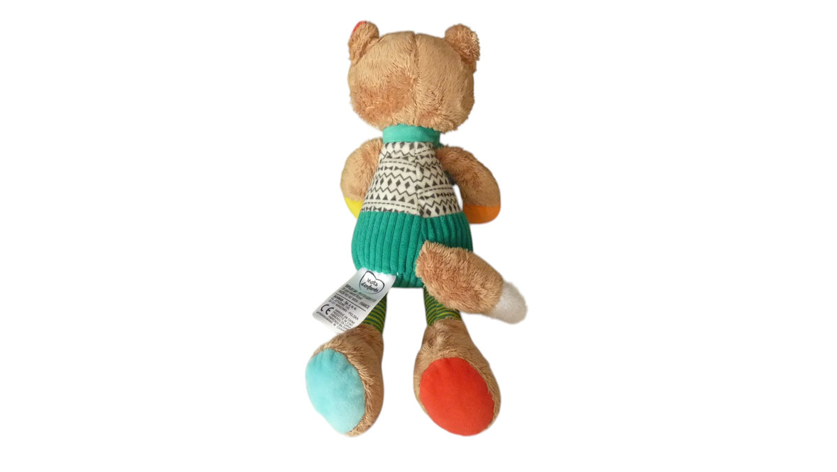 Peluche renard multicolore - Mots d'Enfant 34 cm