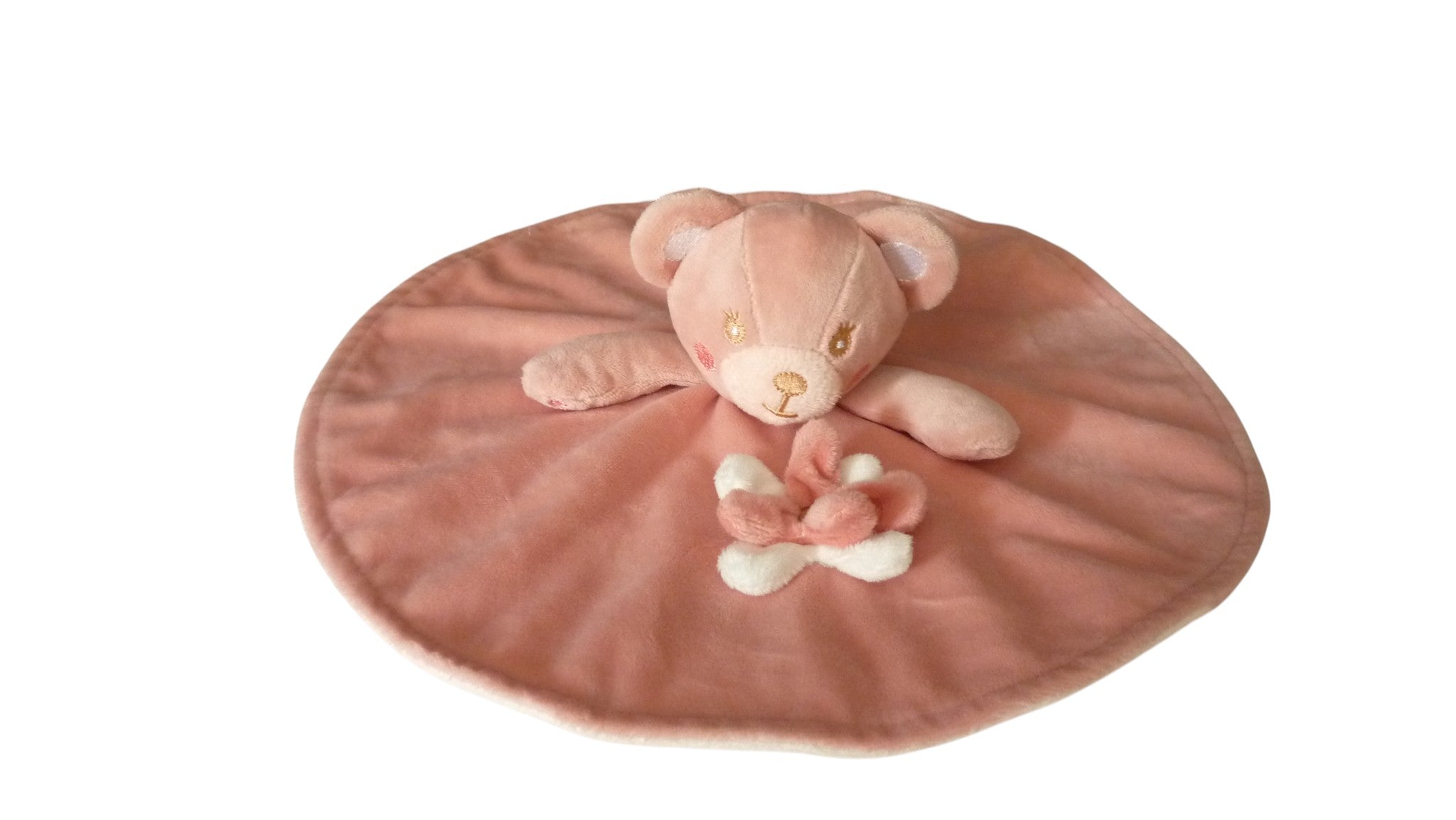 Doudou ours plat rose - Prémaman