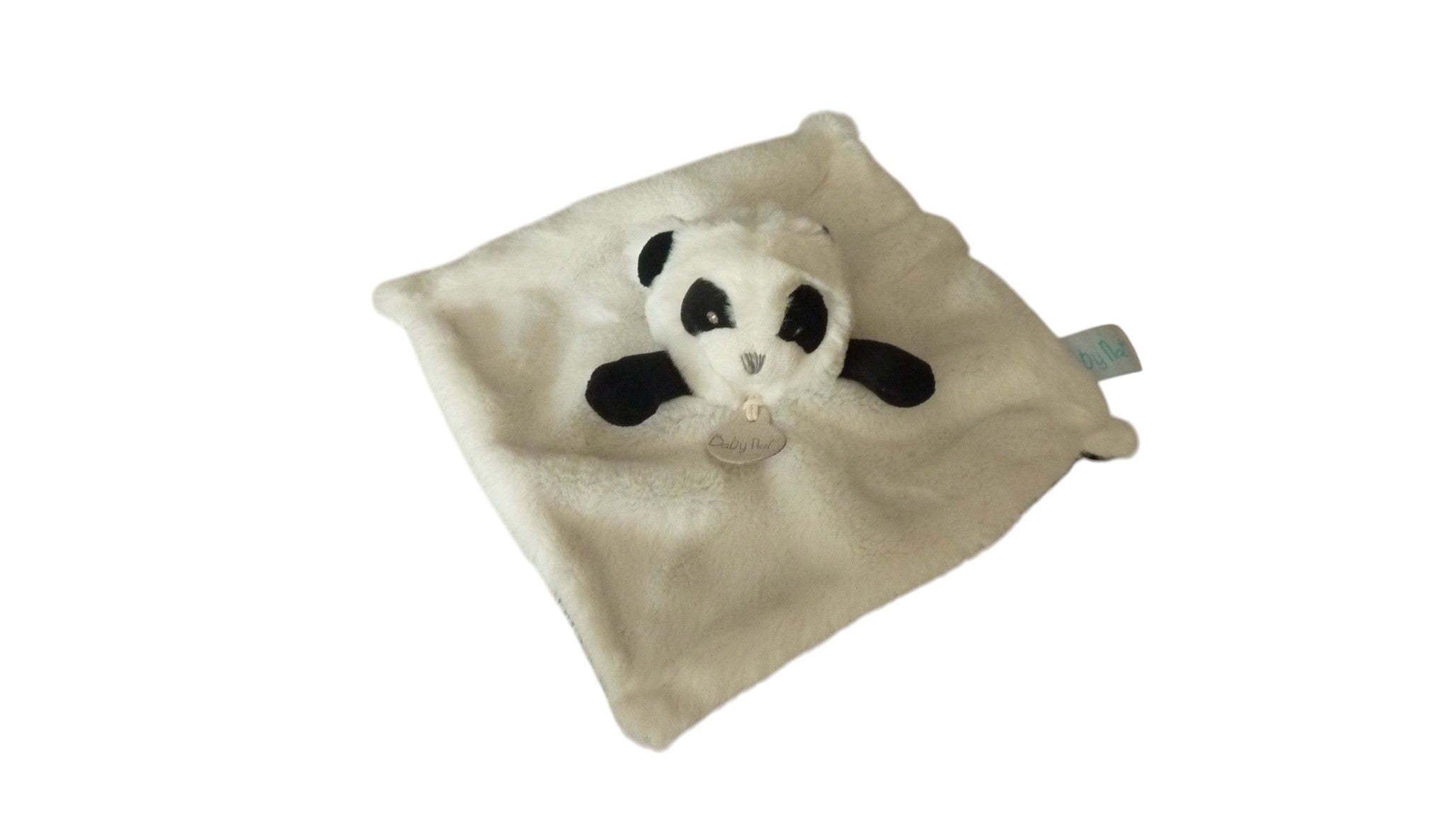 Doudou panda plat blanc noir - Mon P'tit Panda - BN0488 Baby'Nat