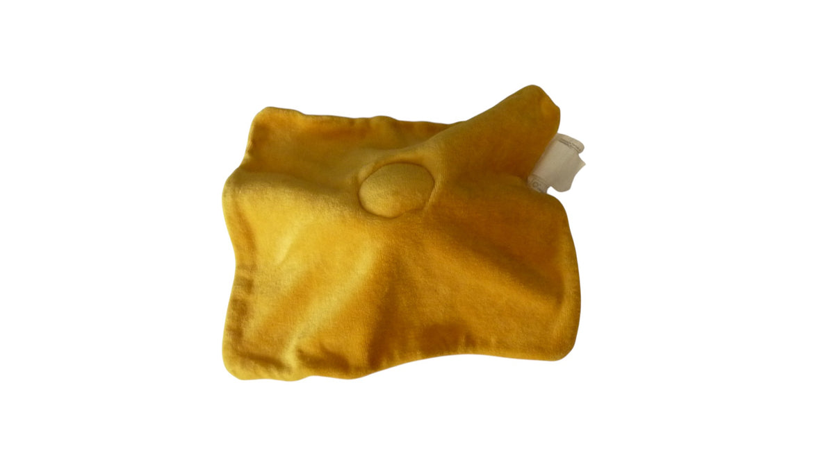Doudou girafe plat blanc moutarde - Siplec