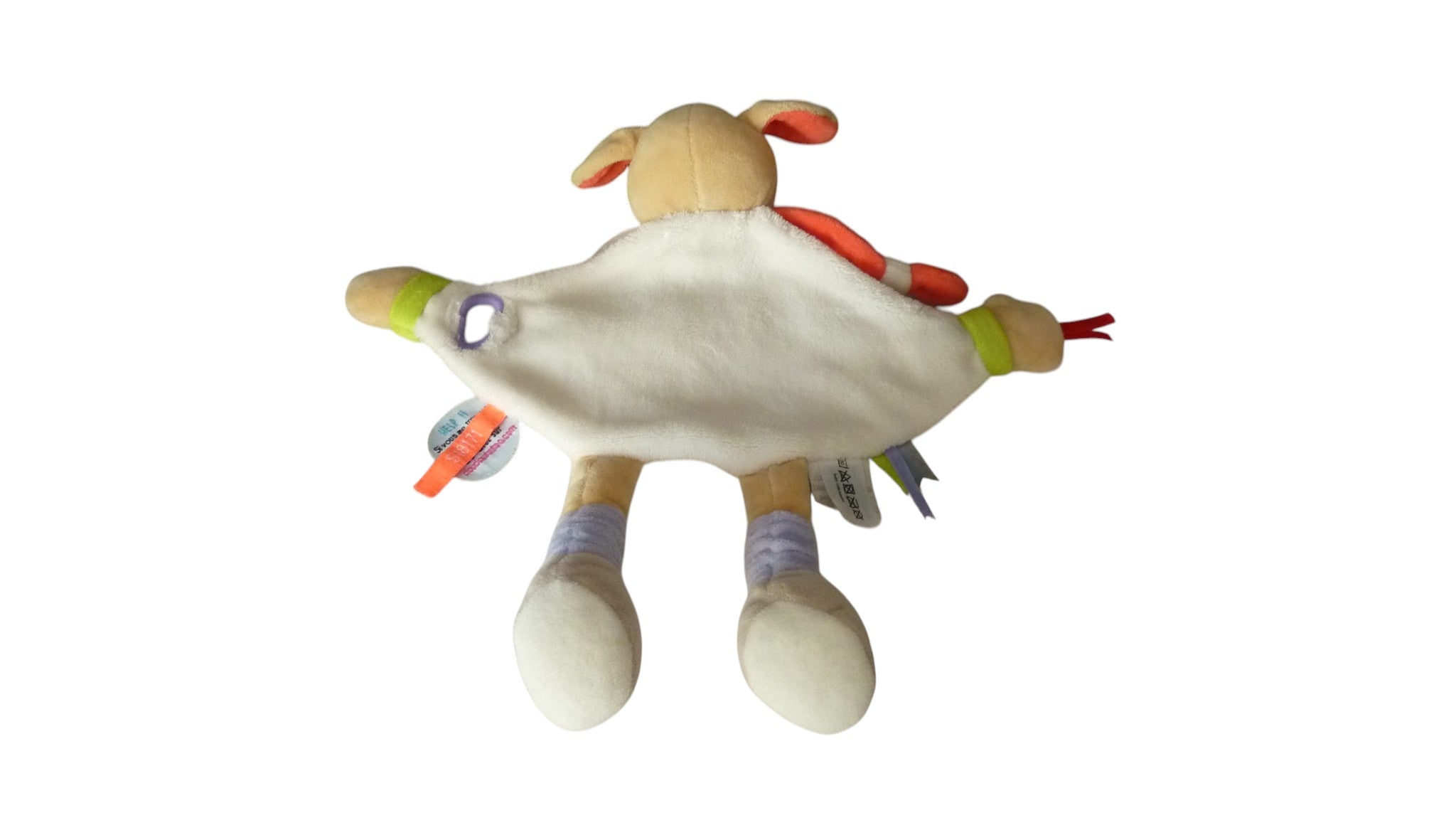 Doudou chien plat multicolore - Tatoo - DC3155 Doudou et Compagnie
