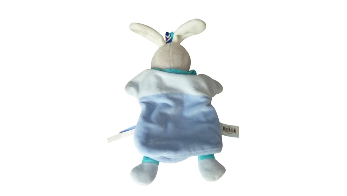 Doudou lapin marionnette bleu - Tipioux - BN0463 Baby'Nat