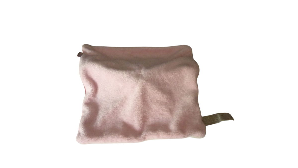 Doudou hippopotame plat attache tétine rose écru - Bébé9