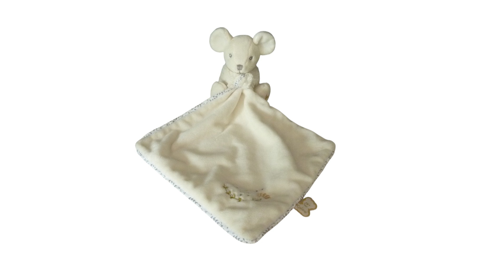 Peluche mouchoir souris blanc crème - Kaloo
