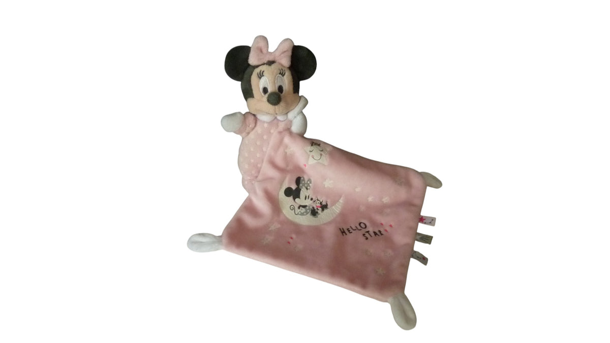 Peluche mouchoir Minnie rose Hello Star - Disney 17 cm