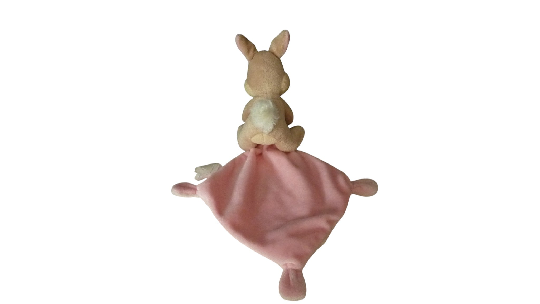 Peluche mouchoir lapin Panpan marron rose - Disney 13 cm