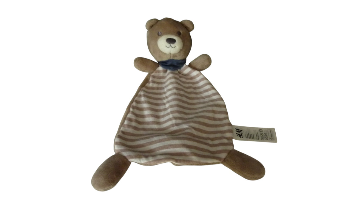 Doudou ours plat marron rayures - H&M