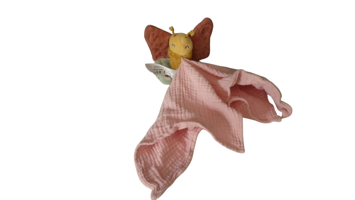 Peluche mouchoir papillon rose - Little Dutch