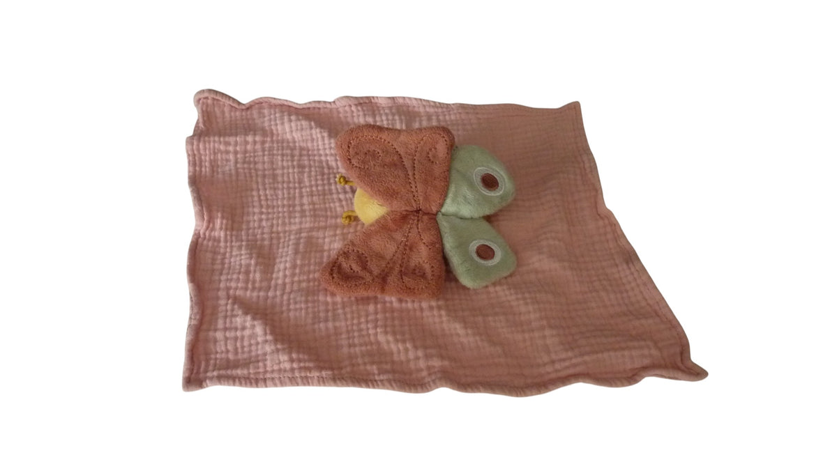 Peluche mouchoir papillon rose - Little Dutch