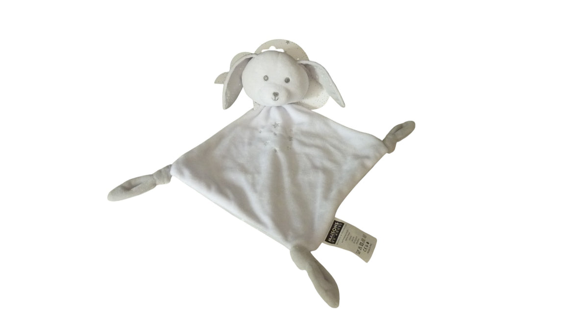Doudou lapin plat blanc étoiles - Maison du Monde