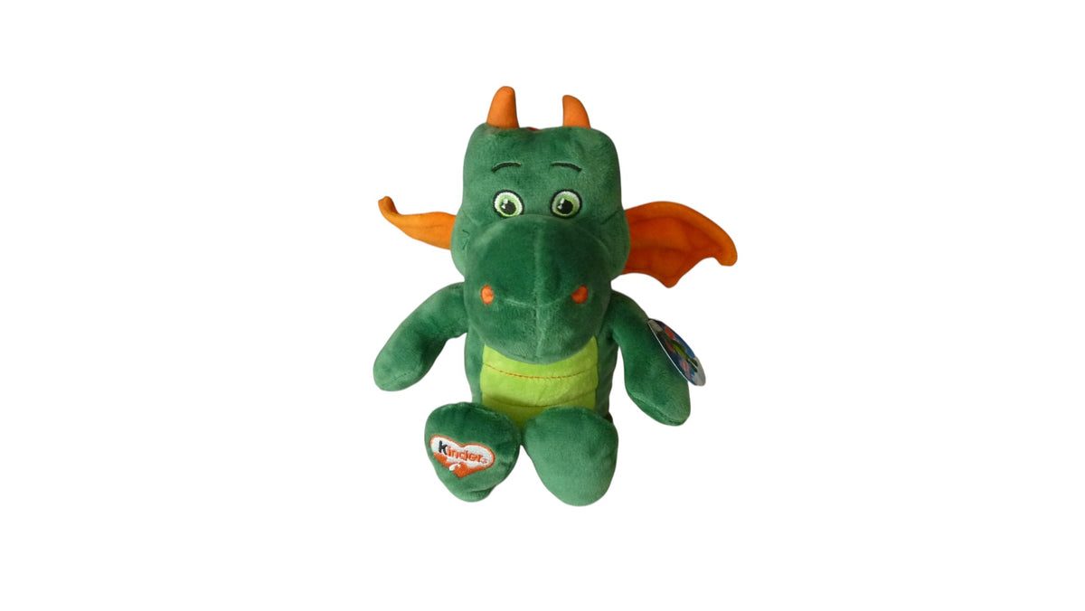 Peluche dragon vert - Kinder 26 cm