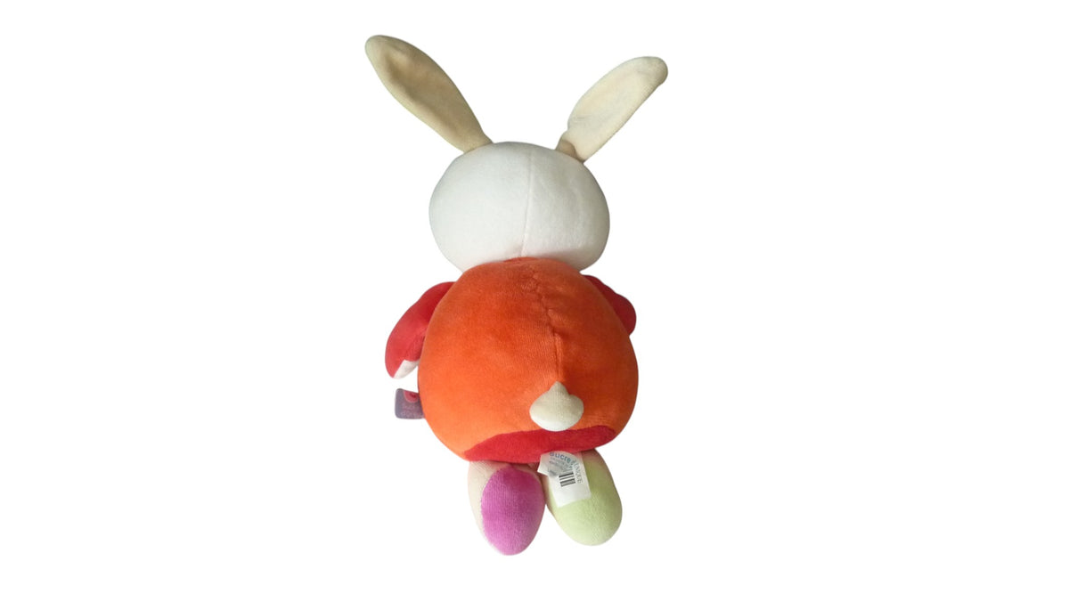 Peluche lapin orange rouge - Sucre d'Orge 25 cm
