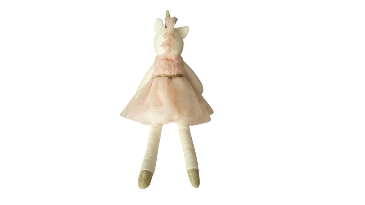 Peluche licorne rose blanc - Maison du Monde 39 cm