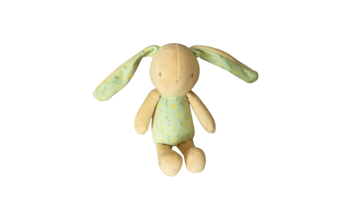 Peluche lapin marron vert - Klorane 22 cm