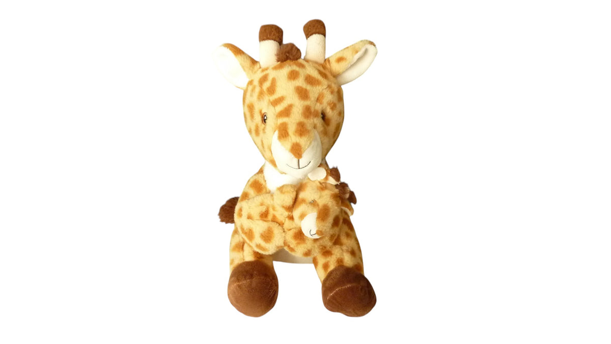 Peluche girafe et son petit marron blanc - Nicotoy Simba Toys 41 cm