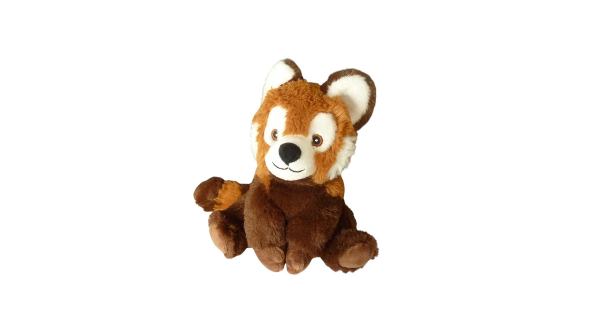 Peluche panda roux marron - Nature Planet 22 cm
