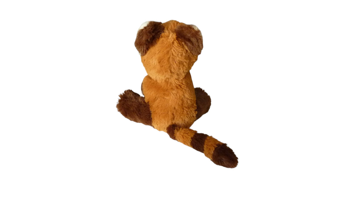 Peluche panda roux marron - Nature Planet 22 cm