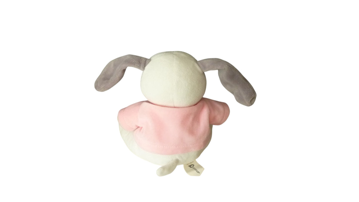 Peluche chien blanc gris - Premaman 22 cm