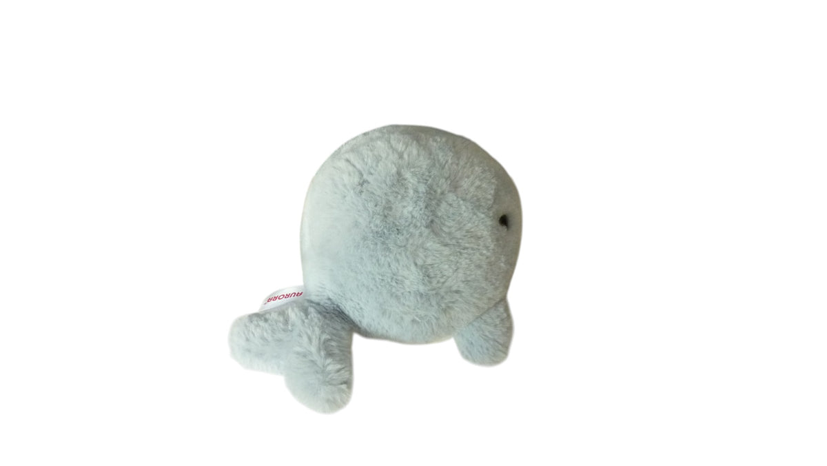Peluche baleine gris blanc - Aurora 20 cm