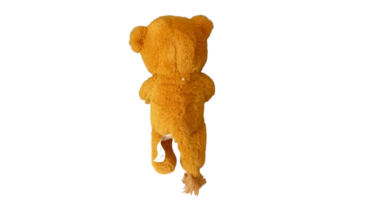 Peluche lion marron blanc - Gifi 30 cm