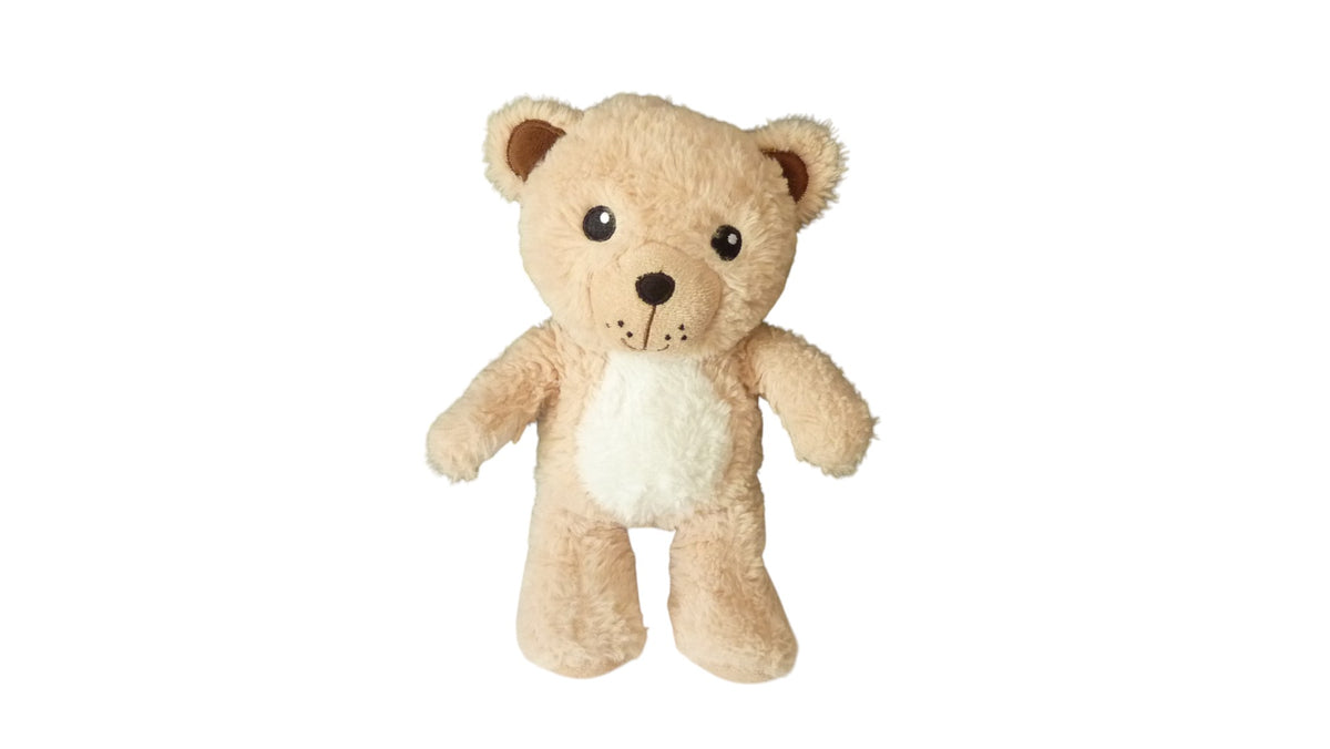 Peluche ours marron blanc - Gifi 29 cm