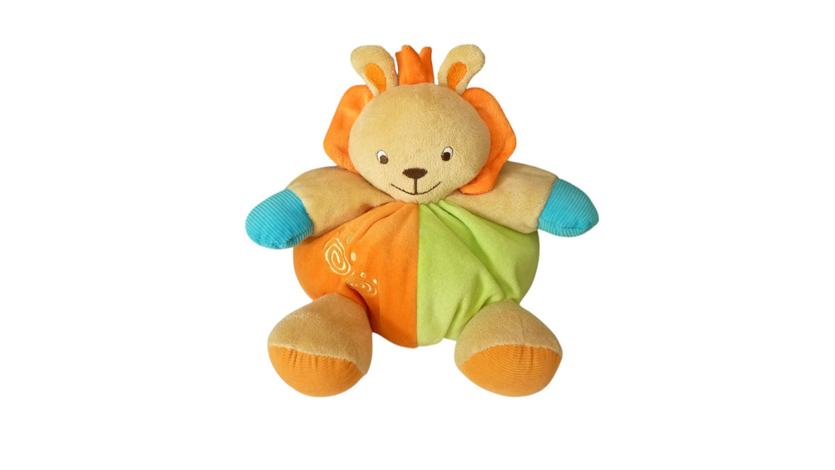 Peluche lion multicolore - Baby Smile 28 cm