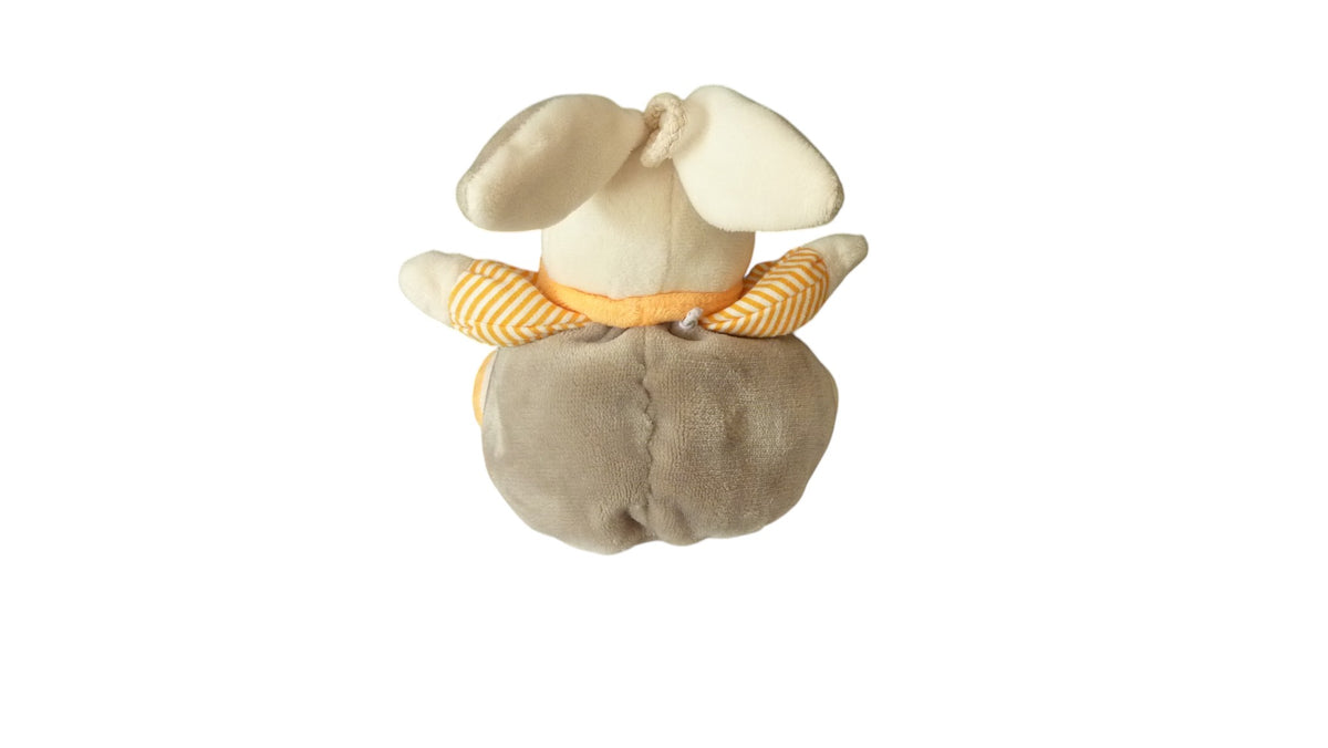 Peluche lapin orange taupe - Fashy Little Stars 17 cm