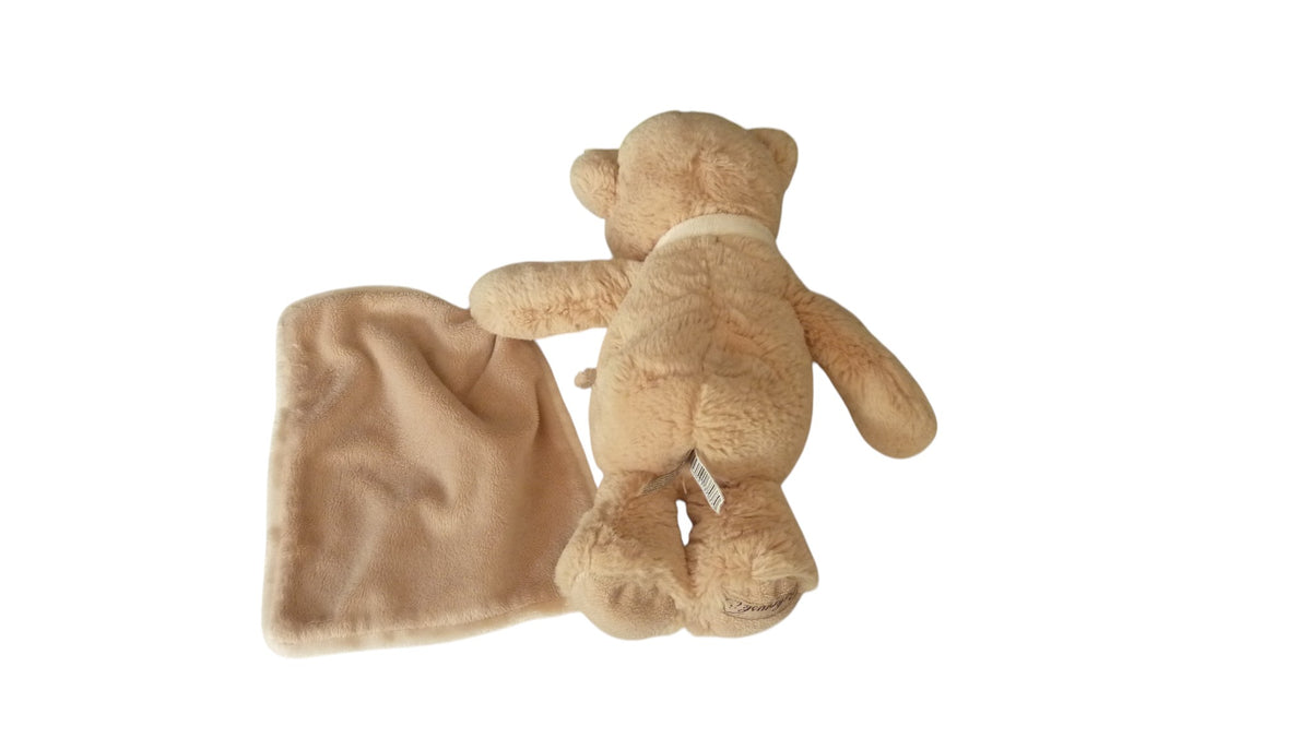 Peluche mouchoir ours marron - Bukowski 30 cm