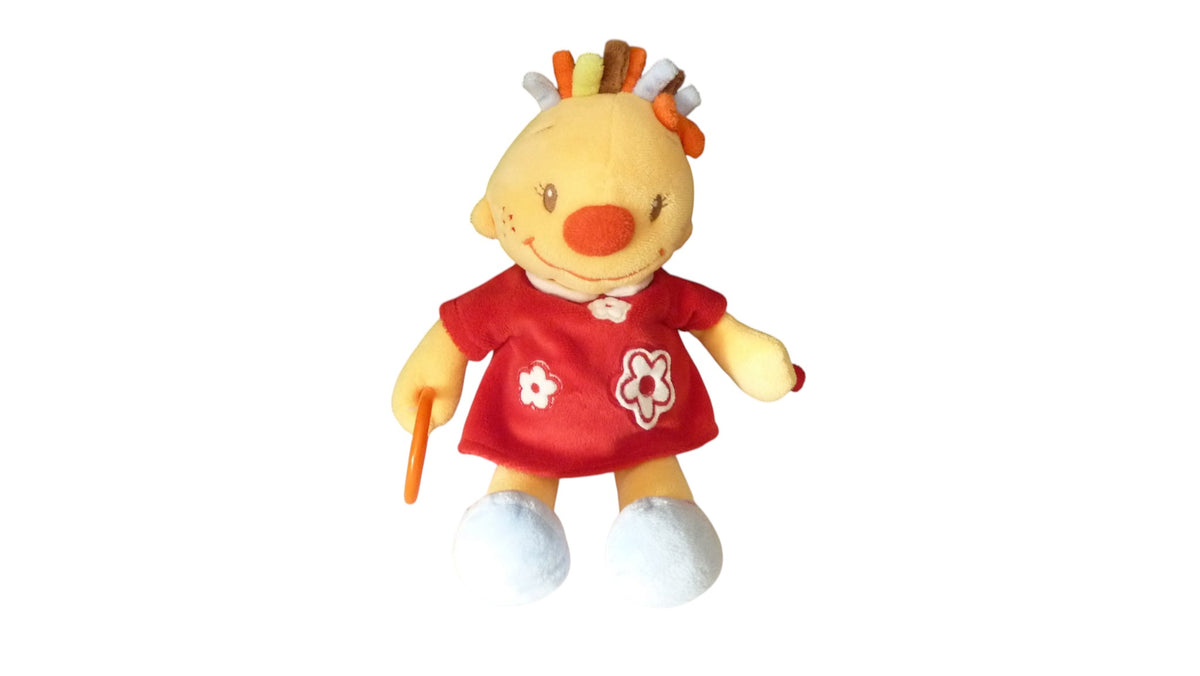 Peluche musicale poupée fille rouge - Tim et Lily - Nattou 27 cm