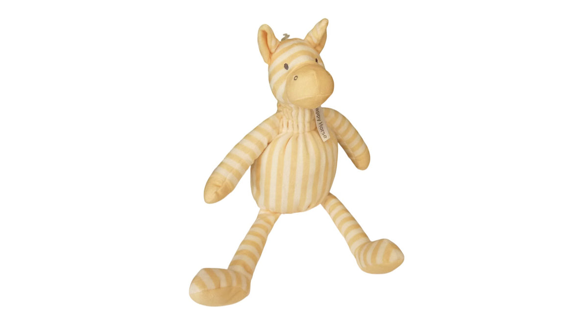 Peluche zèbre Ziggy Happy Horse jaune et blanc – 42 cm