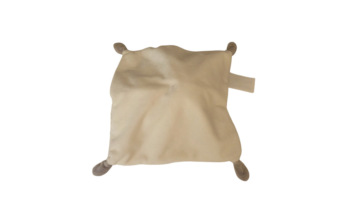 Doudou mouton plat Pat et Ripaton blanc écru et gris – 22 x 22 cm