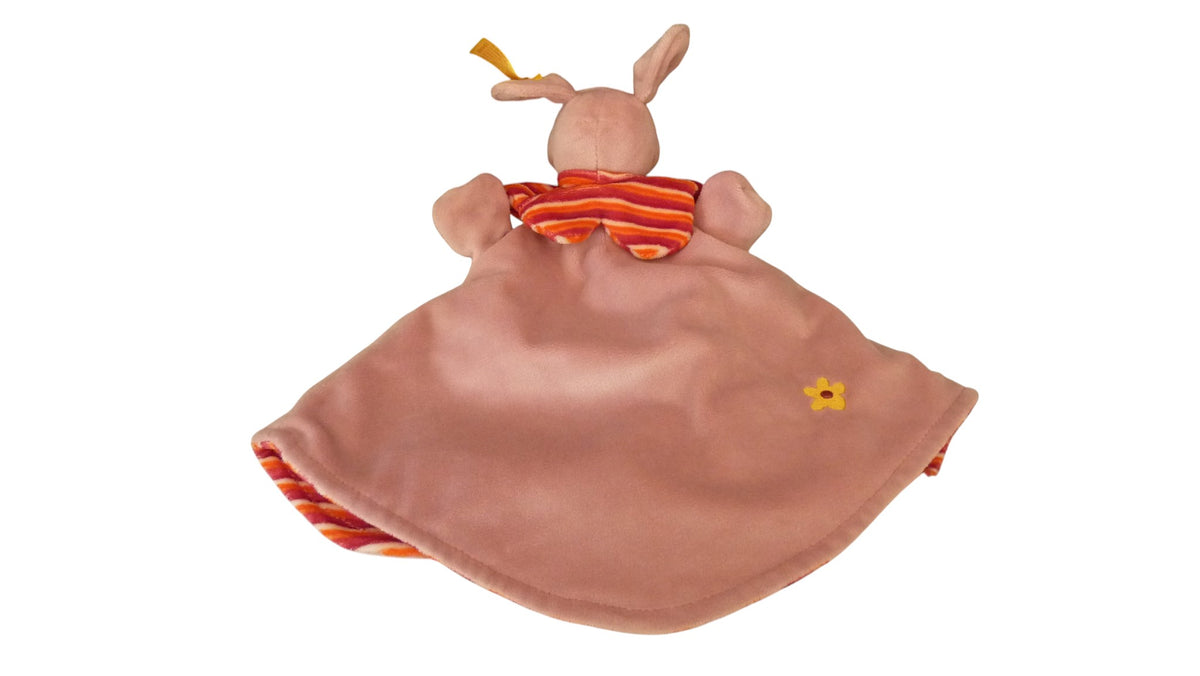 Doudou marionnette chien Steiff rose à fleurs – 31 cm