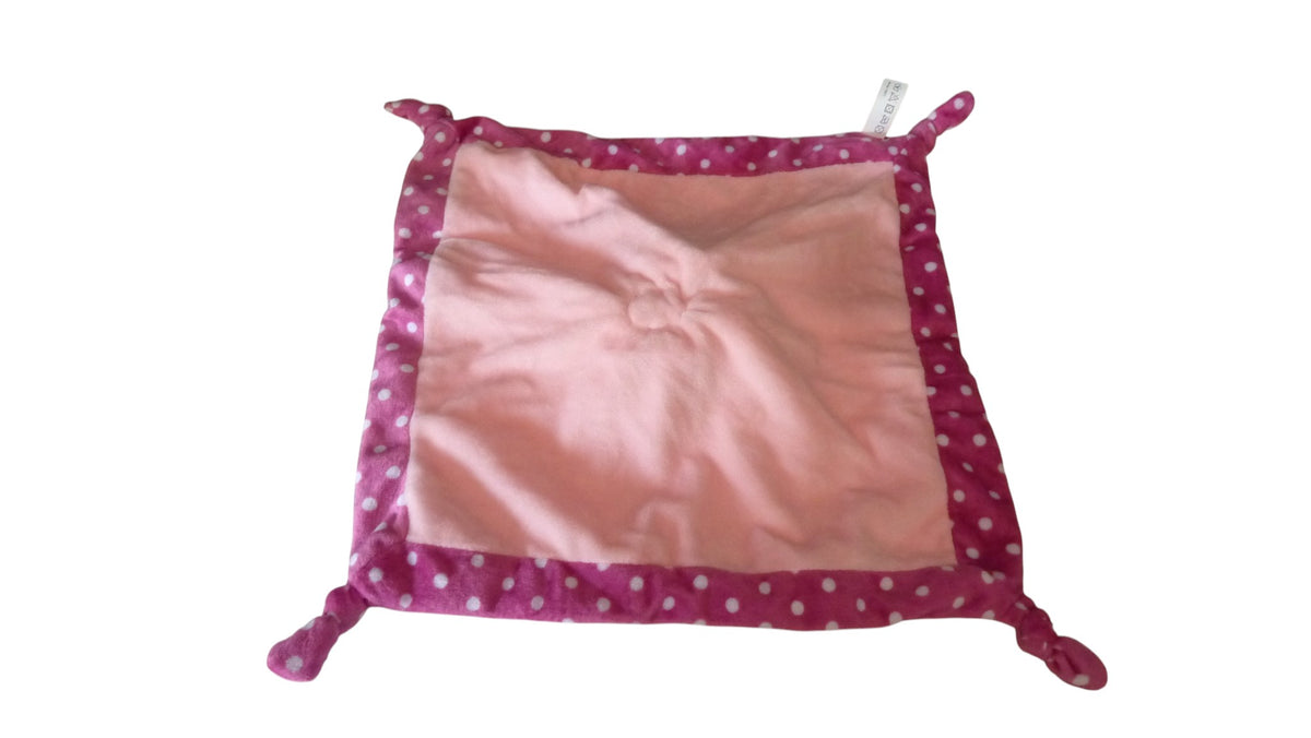 Doudou dauphin plat rose fuchsia à pois blancs – Toi-Toys